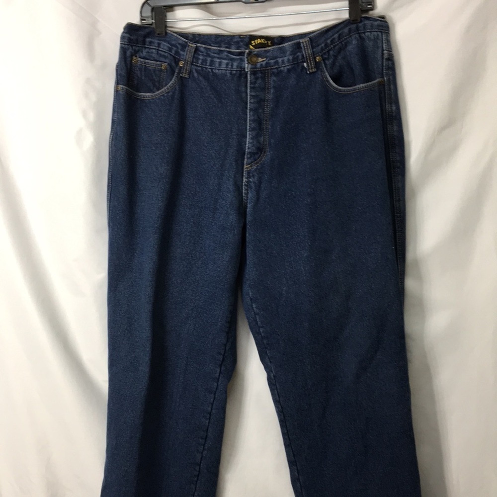 Stanley Mens Lined Jeans Size 38x34 Like-NEW